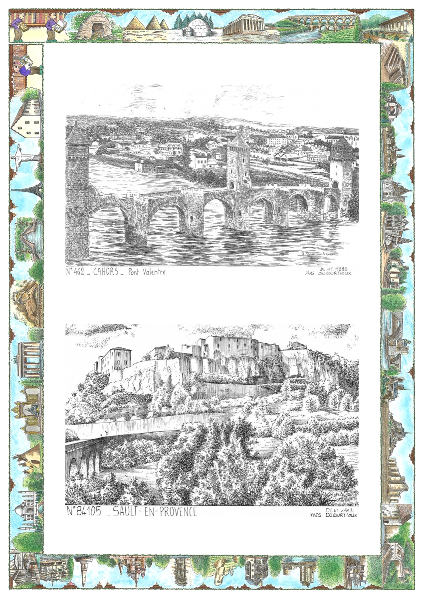 MONOCARTE N 46002-84105 - CAHORS - pont valentr� / SAULT EN PROVENCE - vue