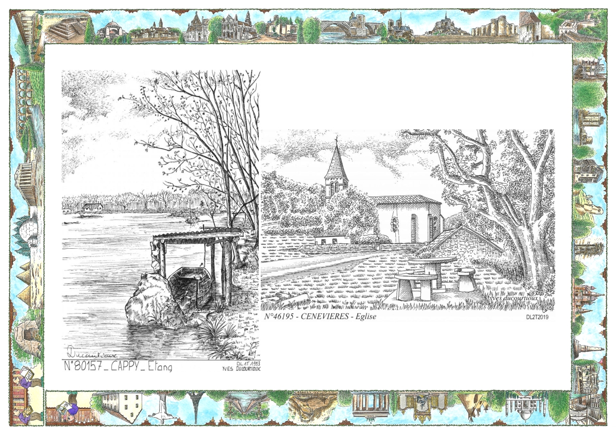 MONOCARTE N 46195-80157 - CENEVIERES - �glise / CAPPY - �tang