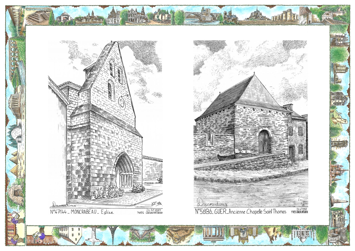 MONOCARTE N 47144-56136 - MONCRABEAU - �glise / GUER - ancienne chapelle st thomas