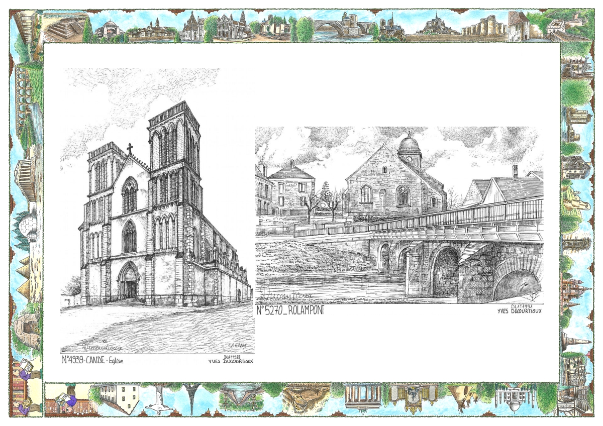 MONOCARTE N 49039-52070 - CANDE - �glise / ROLAMPONT - vue