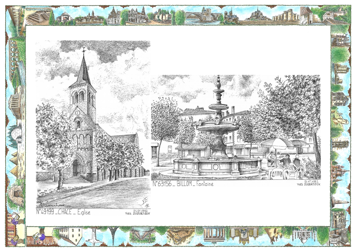 MONOCARTE N 49199-63156 - CHACE - �glise / BILLOM - fontaine