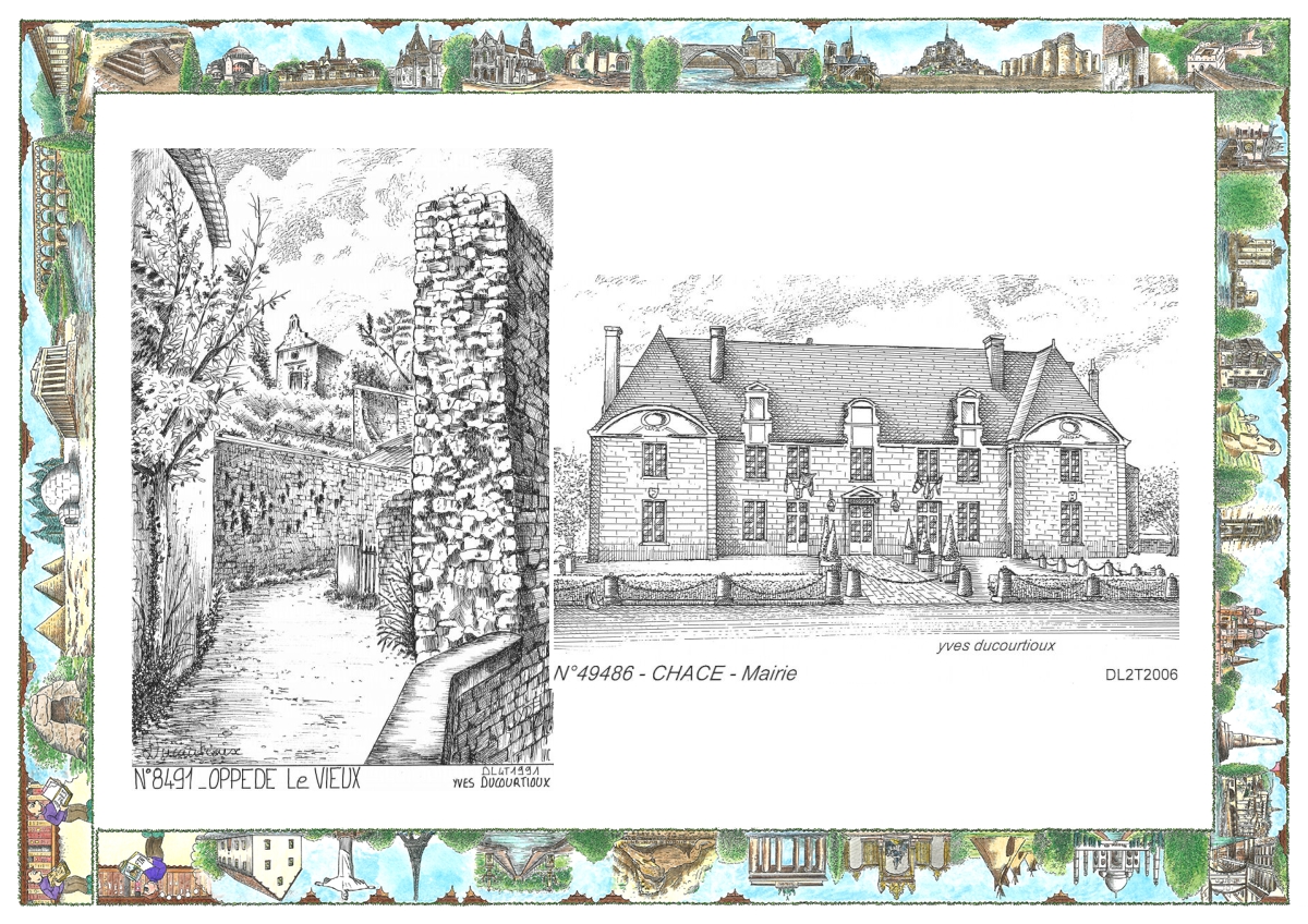 MONOCARTE N 49486-84091 - CHACE - mairie / OPPEDE LE VIEUX - vue