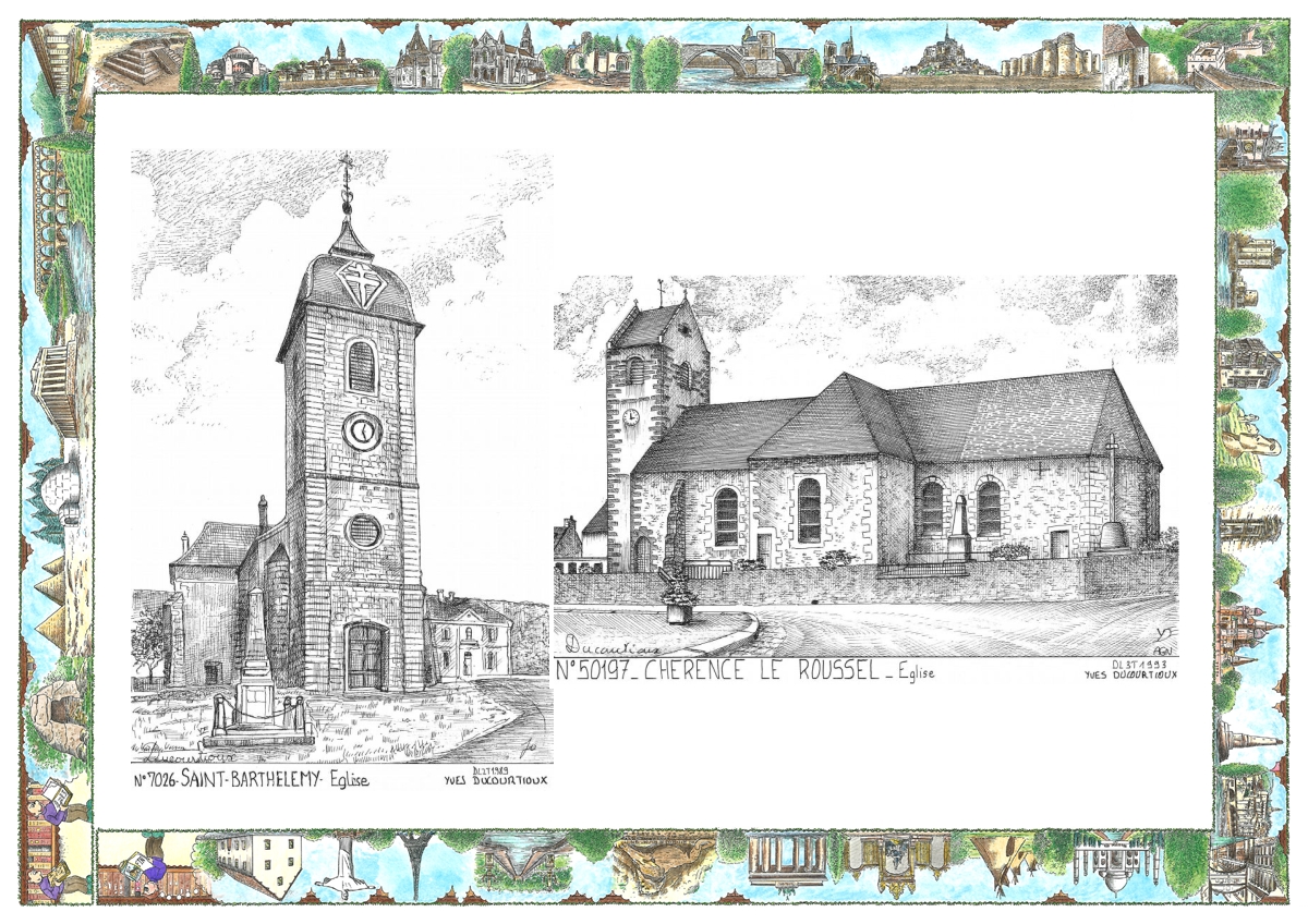 MONOCARTE N 50197-70026 - CHERENCE LE ROUSSEL - �glise / ST BARTHELEMY - �glise