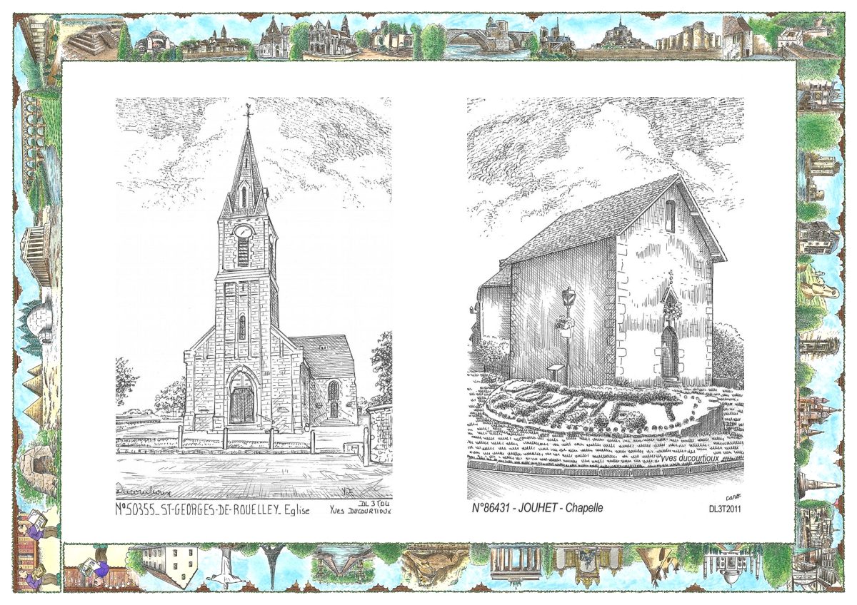 MONOCARTE N 50355-86431 - ST GEORGES DE ROUELLEY - �glise / JOUHET - chapelle