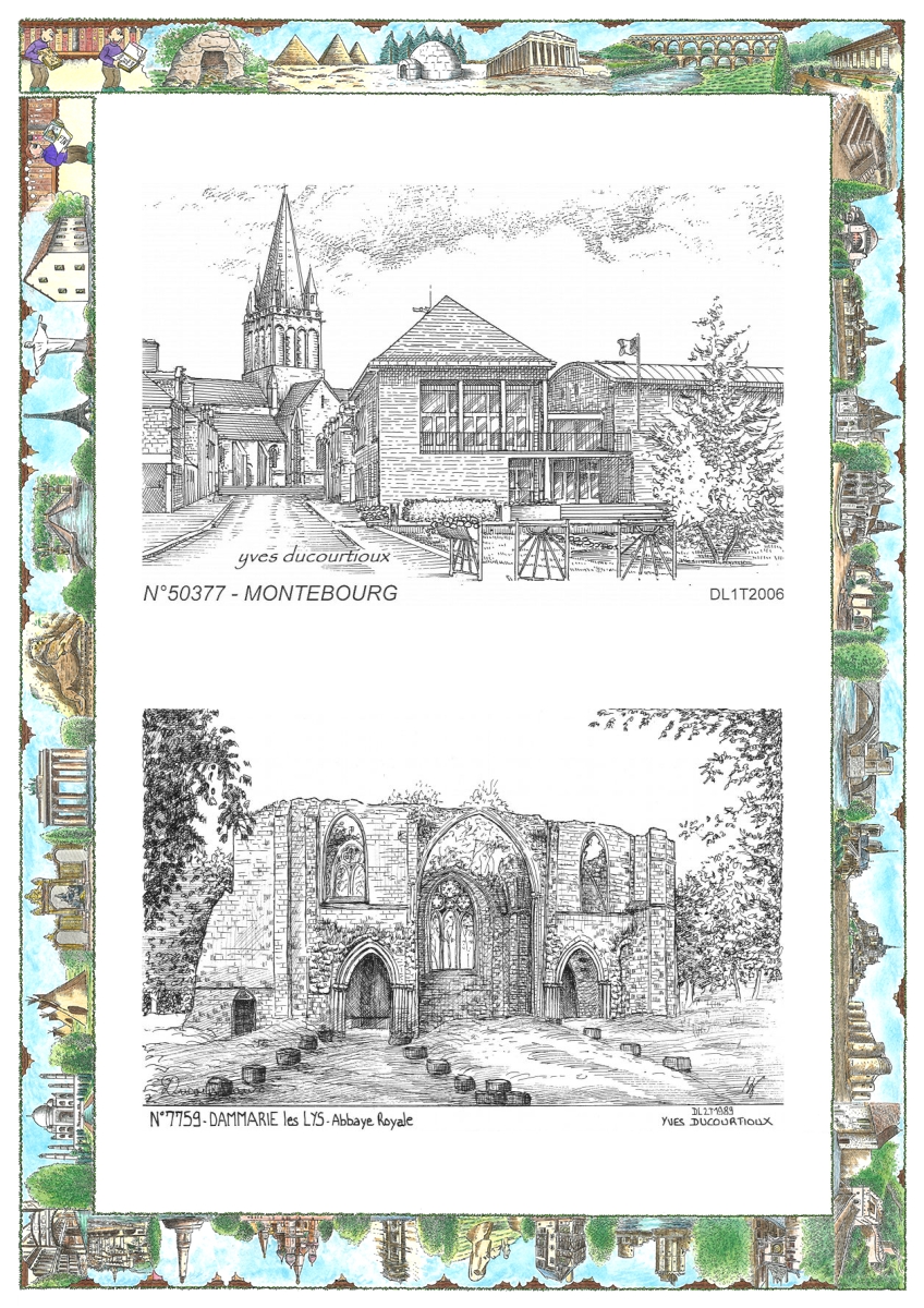 MONOCARTE N 50377-77059 - MONTEBOURG - vue / DAMMARIE LES LYS - abbaye royale