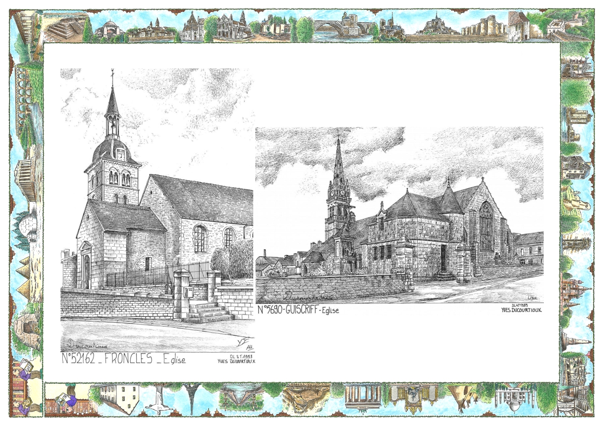 MONOCARTE N 52162-56090 - FRONCLES - �glise / GUISCRIFF - �glise