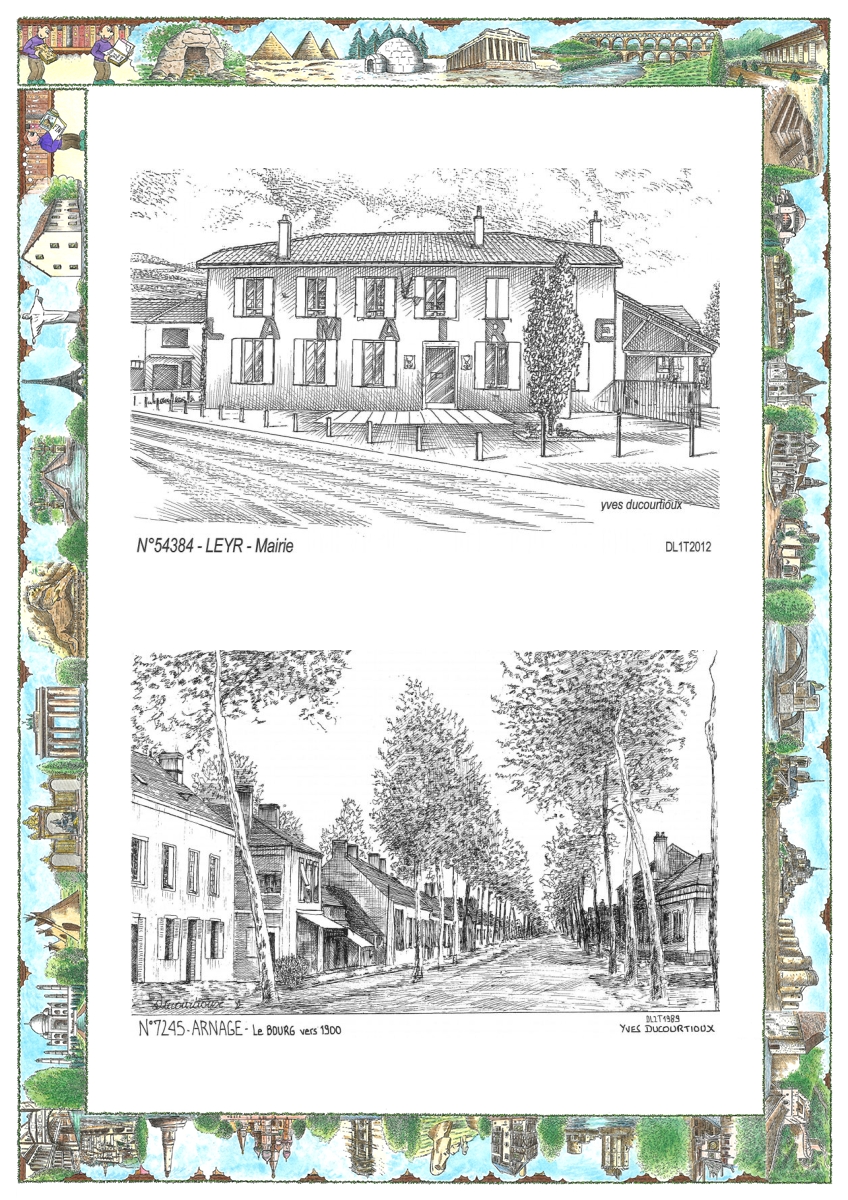 MONOCARTE N 54384-72045 - LEYR - mairie / ARNAGE - le bourg vers 1900
