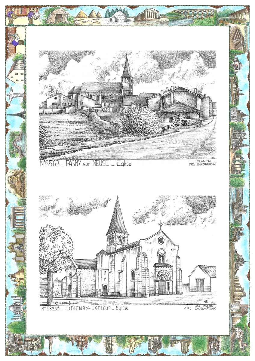 MONOCARTE N 55063-58269 - PAGNY SUR MEUSE - �glise / LUTHENAY UXELOUP - �glise