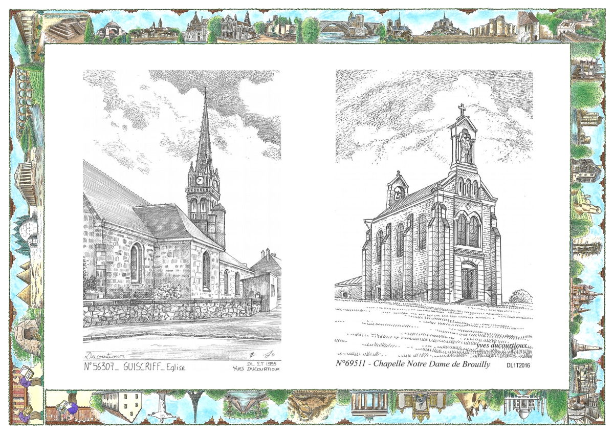 MONOCARTE N 56307-69511 - GUISCRIFF - �glise / ST LAGER - chapelle notre dame