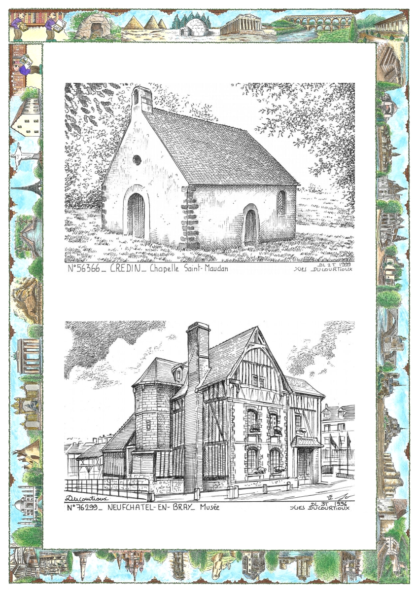 MONOCARTE N 56366-76299 - CREDIN - chapelle st maudan / NEUFCHATEL EN BRAY - mus�e