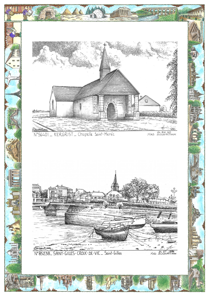 MONOCARTE N 56401-85238 - KERGRIST - chapelle st m�rec / ST GILLES CROIX DE VIE - st gilles