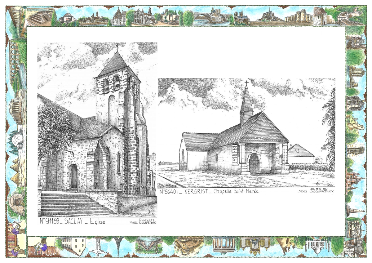 MONOCARTE N 56401-91168 - KERGRIST - chapelle st m�rec / SACLAY - �glise