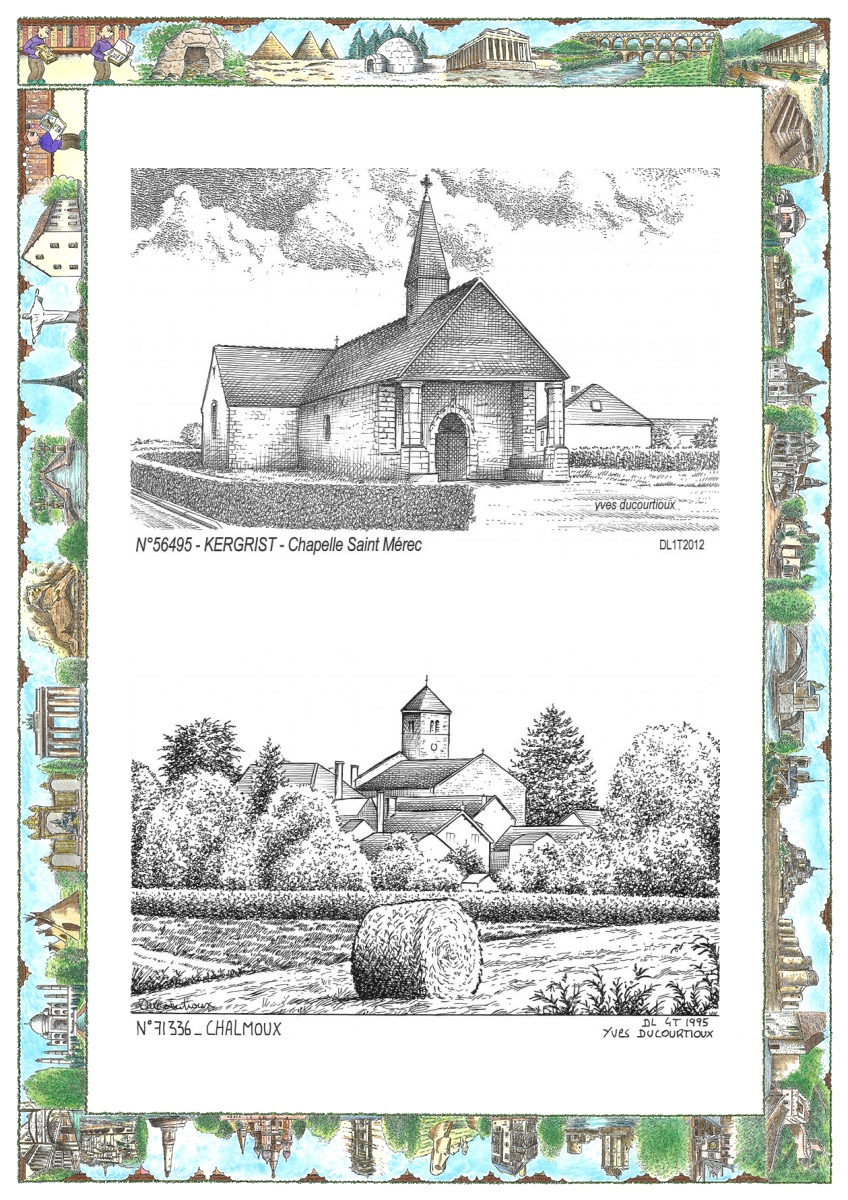 MONOCARTE N 56495-71336 - KERGRIST - chapelle st m�rec / CHALMOUX - vue