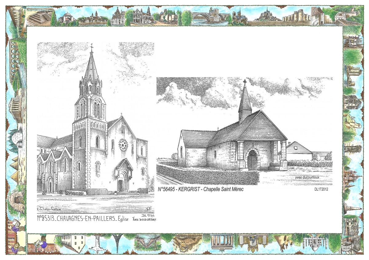 MONOCARTE N 56495-85313 - KERGRIST - chapelle st m�rec / CHAVAGNES EN PAILLERS - �glise