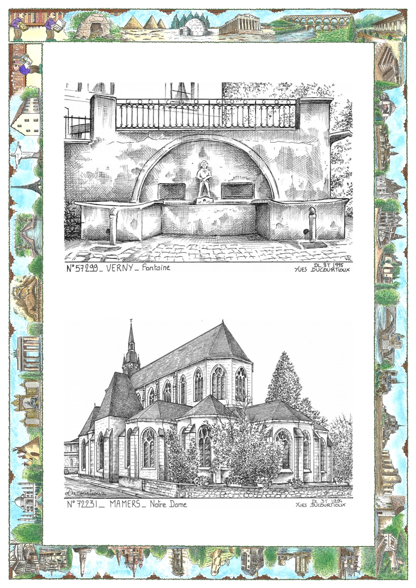 MONOCARTE N 57299-72231 - VERNY - fontaine / MAMERS - notre dame