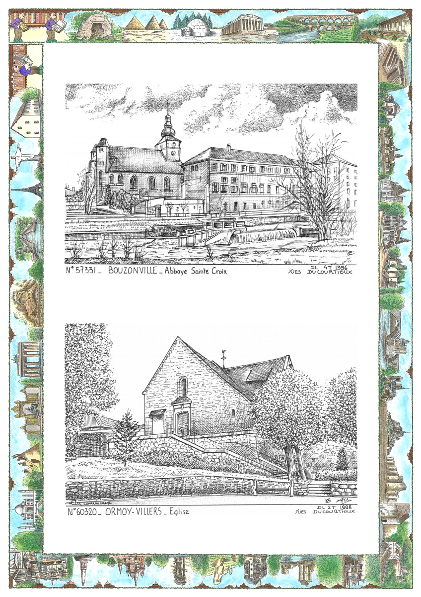MONOCARTE N 57331-60320 - BOUZONVILLE - abbaye ste croix / ORMOY VILLERS - �glise