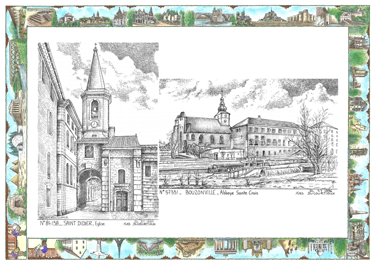 MONOCARTE N 57331-84138 - BOUZONVILLE - abbaye ste croix / ST DIDIER - �glise