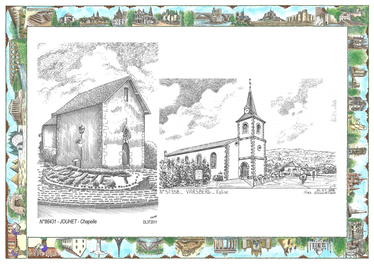 MONOCARTE N 57358-86431 - VARSBERG - �glise / JOUHET - chapelle