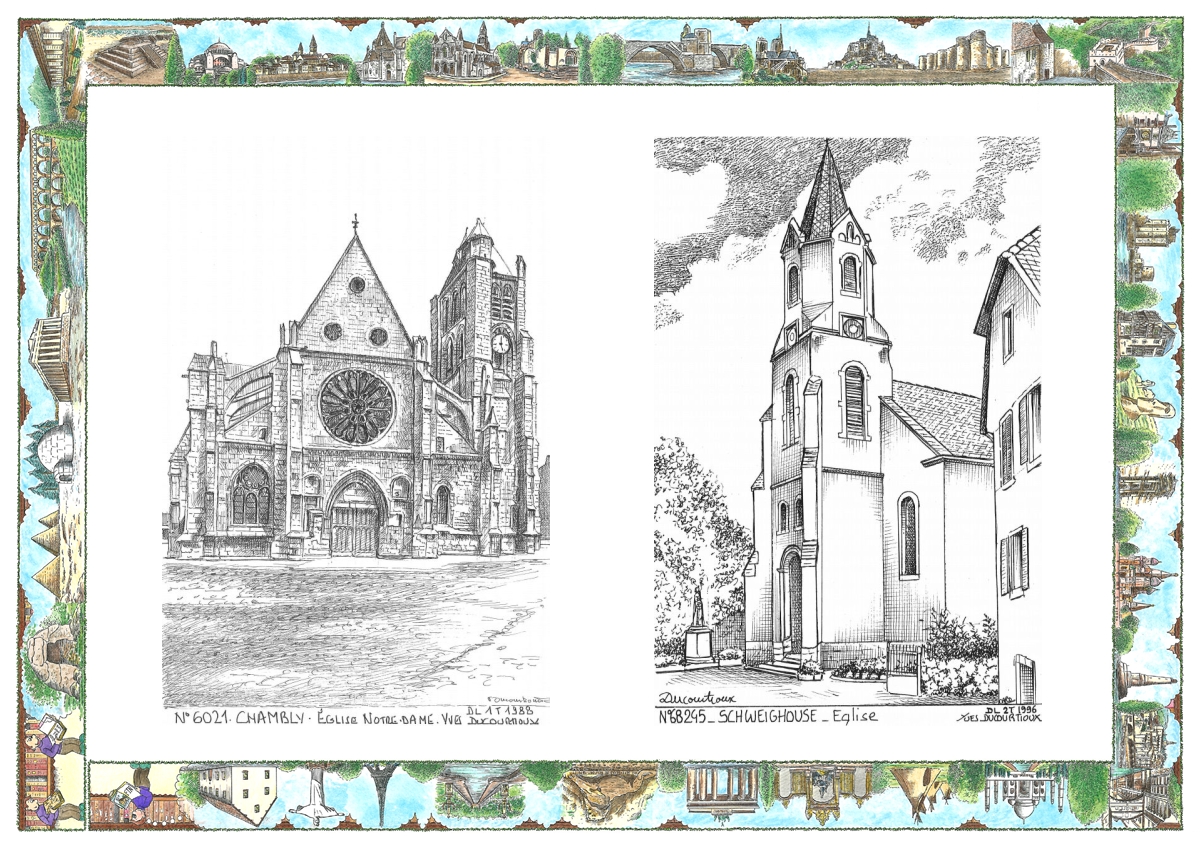MONOCARTE N 60021-68245 - CHAMBLY - �glise notre dame / SCHWEIGHOUSE - �glise