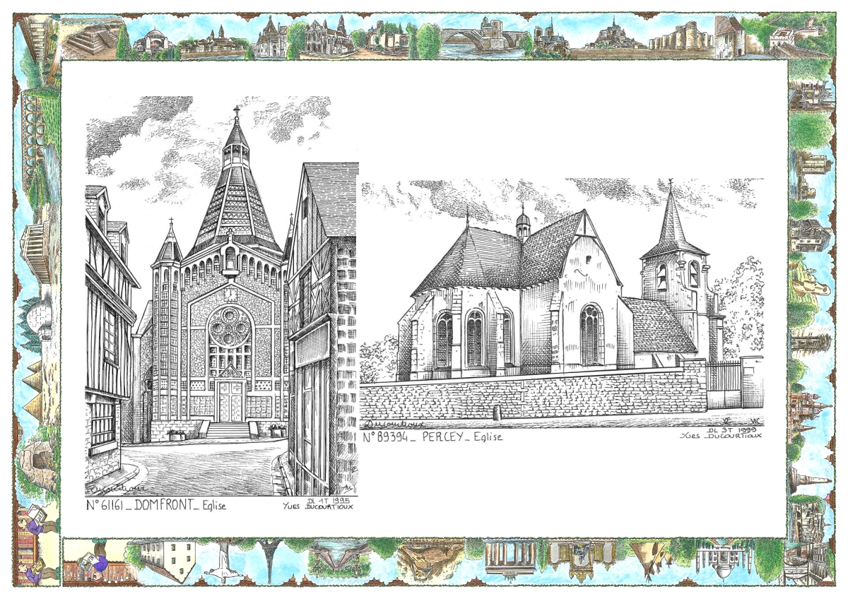 MONOCARTE N 61161-89394 - DOMFRONT - �glise / PERCEY - �glise