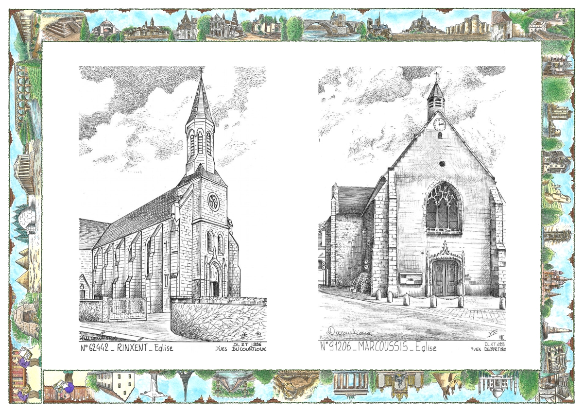 MONOCARTE N 62442-91206 - RINXENT - �glise / MARCOUSSIS - �glise