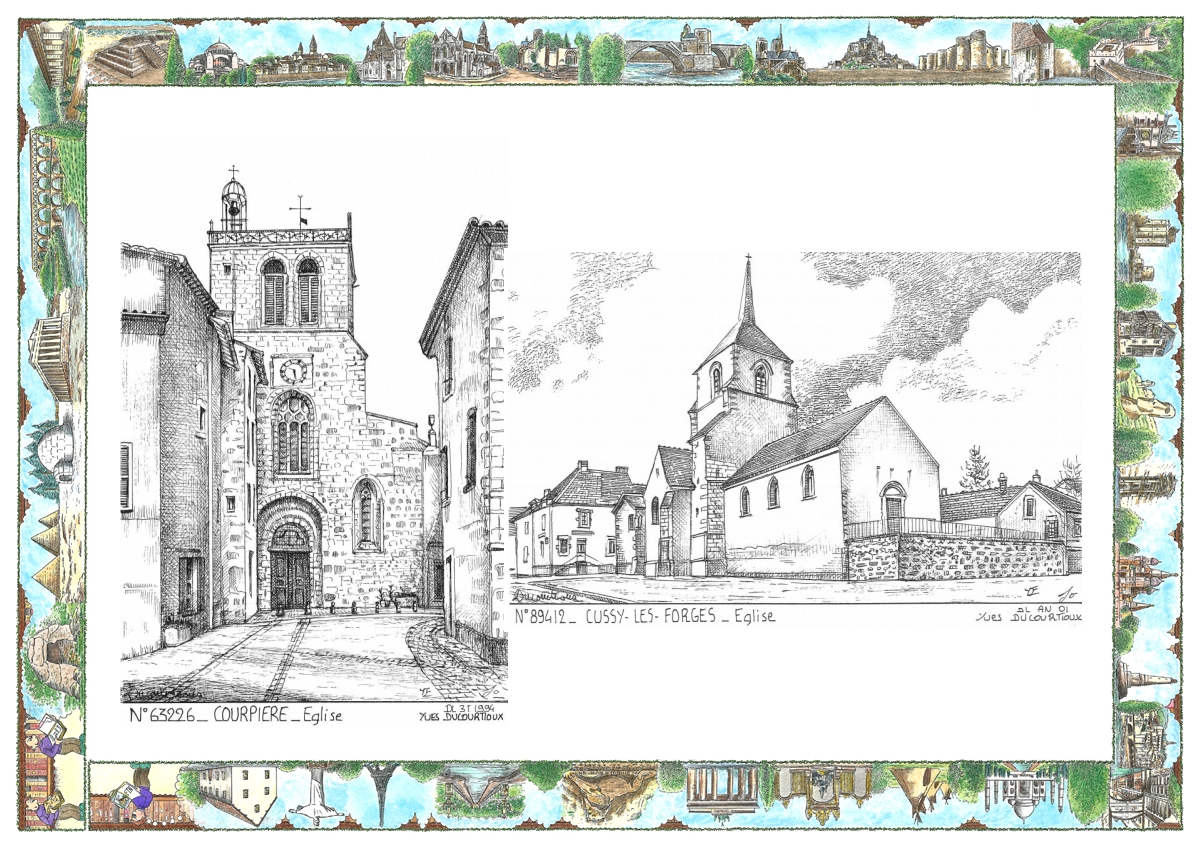 MONOCARTE N 63226-89412 - COURPIERE - �glise / CUSSY LES FORGES - �glise