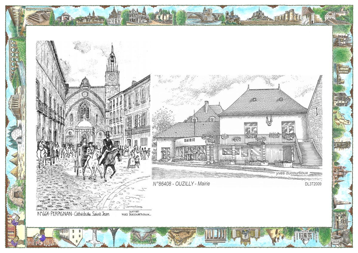 MONOCARTE N 66004-86408 - PERPIGNAN - cath�drale st jean / OUZILLY - mairie