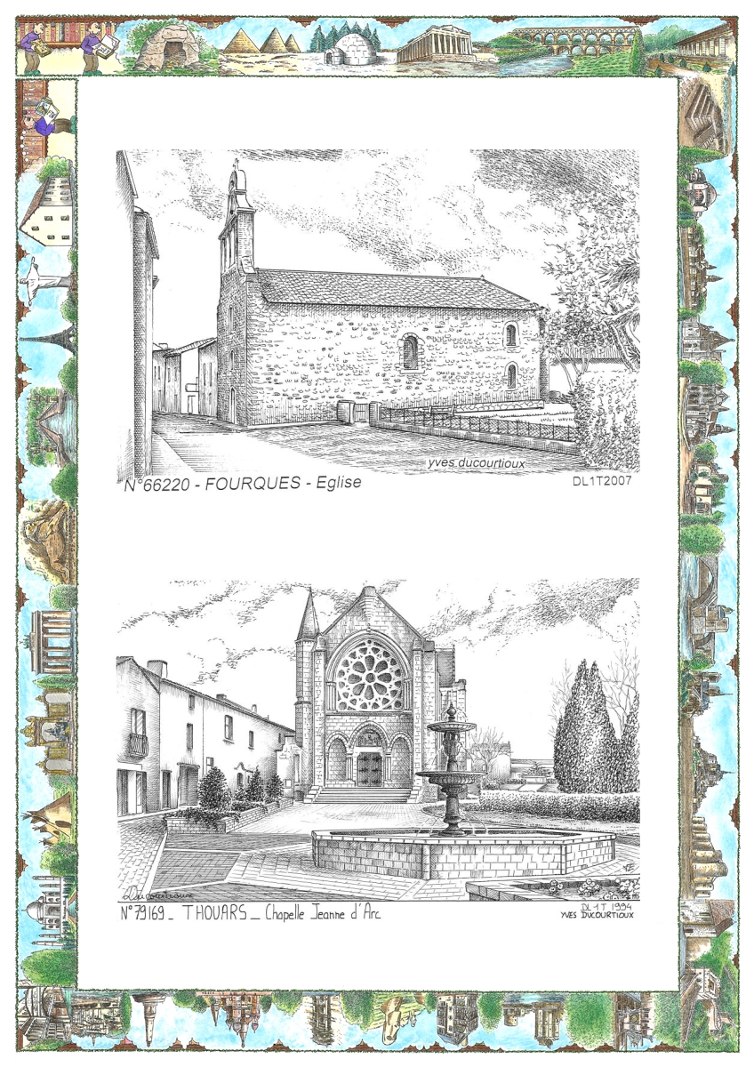 MONOCARTE N 66220-79169 - FOURQUES - �glise / THOUARS - chapelle jeanne d arc