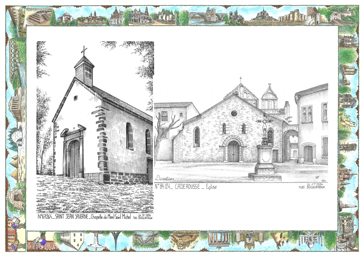 MONOCARTE N 67264-84124 - ST JEAN SAVERNE - chapelle du mont st michel / CADEROUSSE - �glise