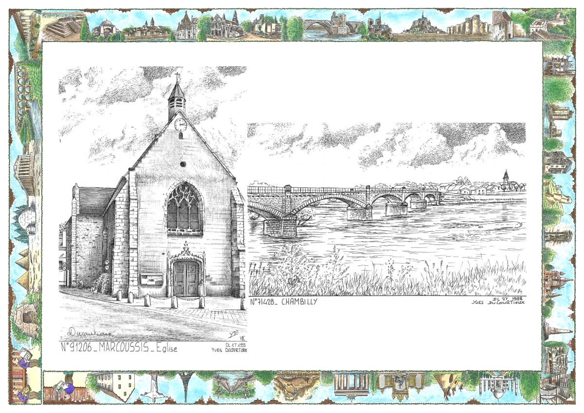MONOCARTE N 71428-91206 - CHAMBILLY - vue / MARCOUSSIS - �glise