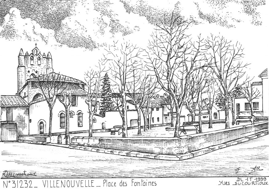 N 31232 - VILLENOUVELLE - place des fontaines