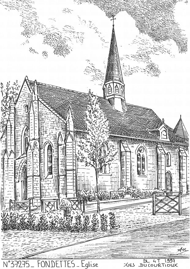 N 37275 - FONDETTES - église