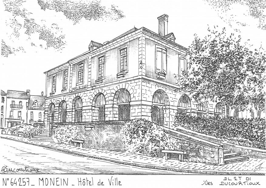 N 64257 - MONEIN - hôtel de ville