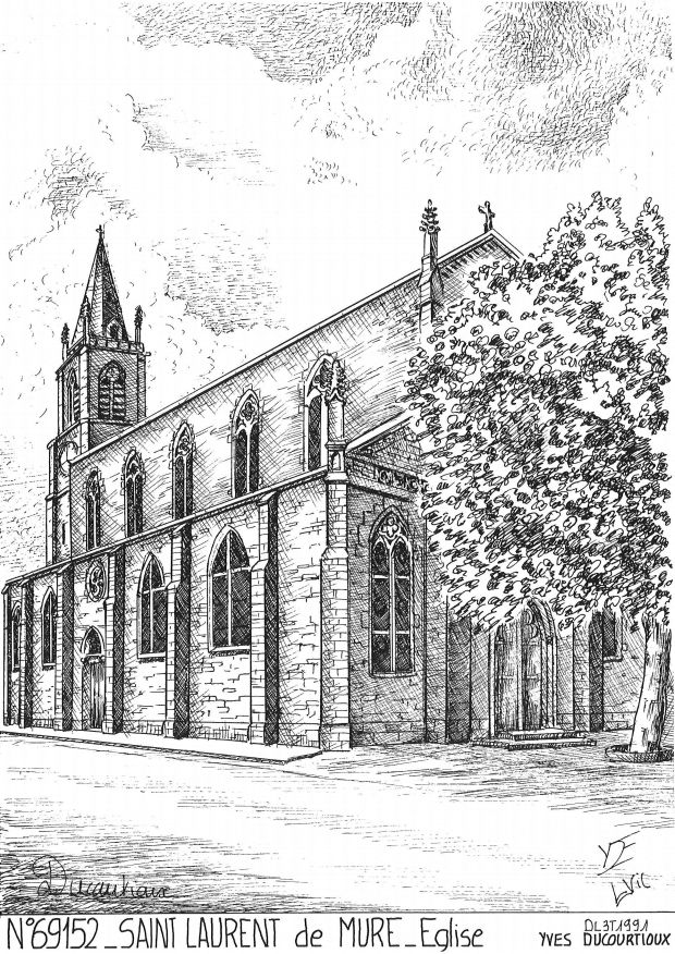 N 69152 - ST LAURENT DE MURE - église