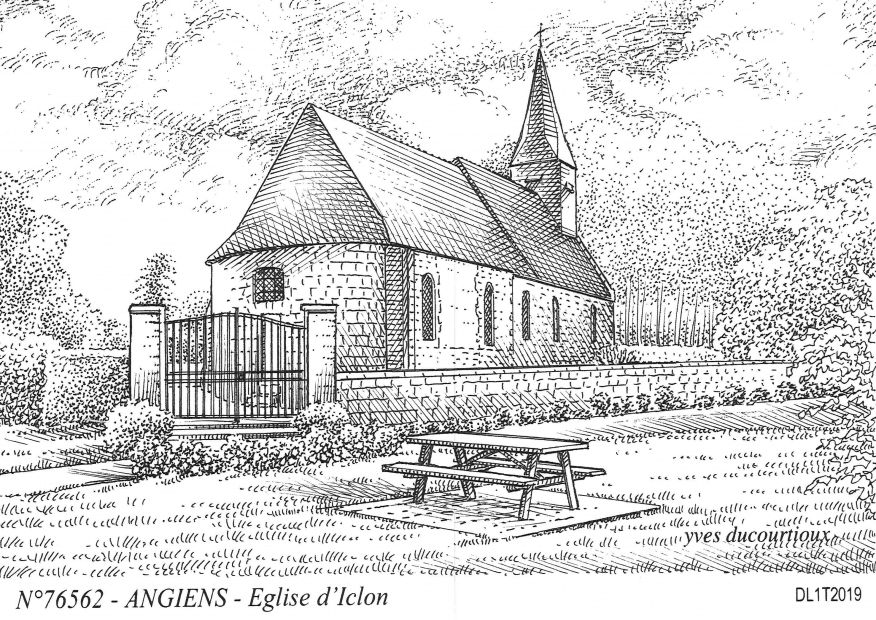 N 76562 - ANGIENS - église d iclon
