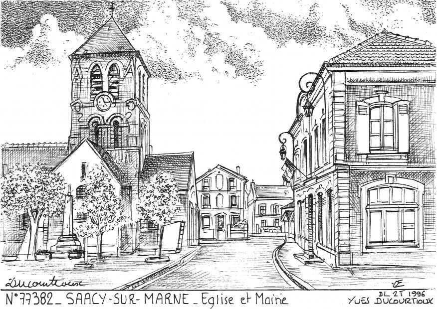 N 77382 - SAACY SUR MARNE - glise et mairie