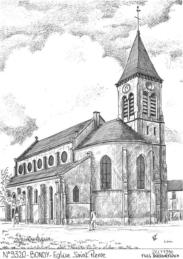 N 93020 - BONDY - église st pierre