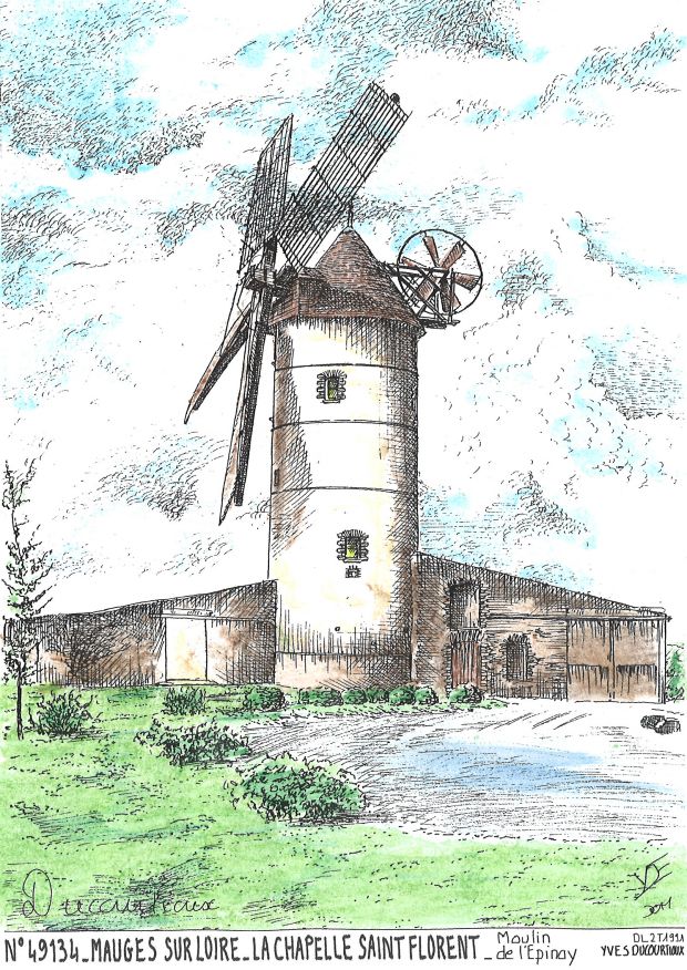 N 49134 - MAUGES SUR LOIRE LA CHAPELLE S - moulin de l épinay