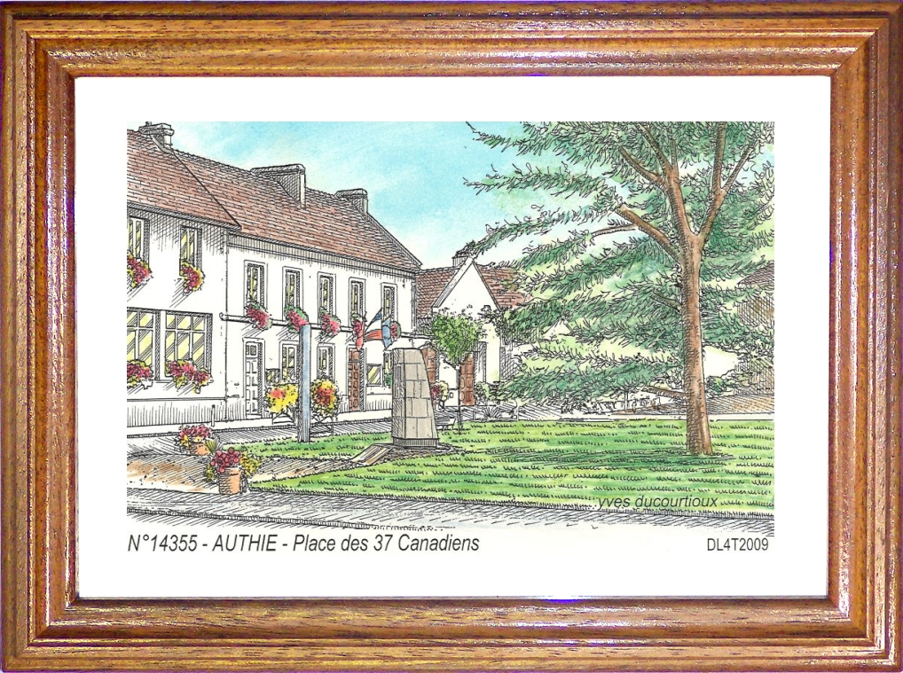 N 14355 - AUTHIE - place des 37 canadiens