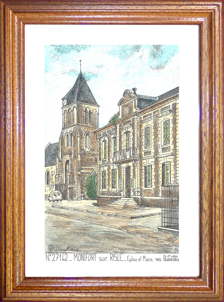 N 27142 - MONTFORT SUR RISLE - glise et mairie