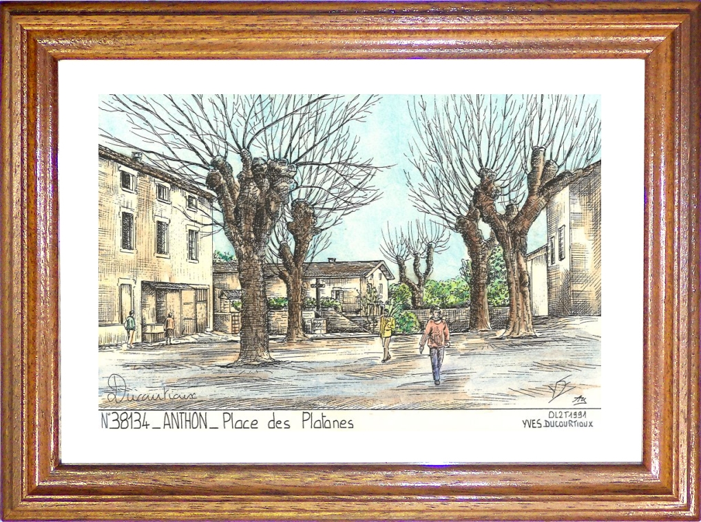 N 38134 - ANTHON - place des platanes