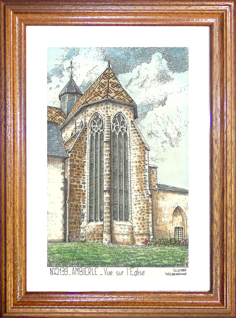 N 42139 - AMBIERLE - vue sur l glise