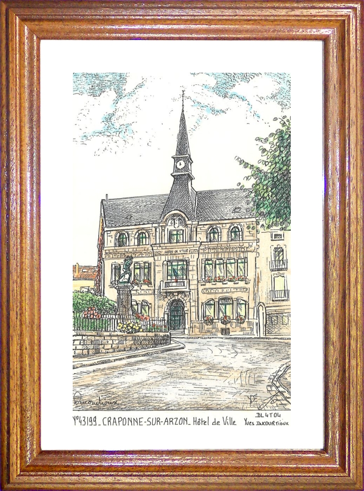 N 43199 - CRAPONNE SUR ARZON - htel de ville