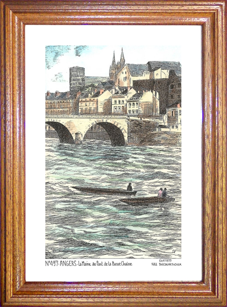 N 49007 - ANGERS - la maine au pont de la basse c