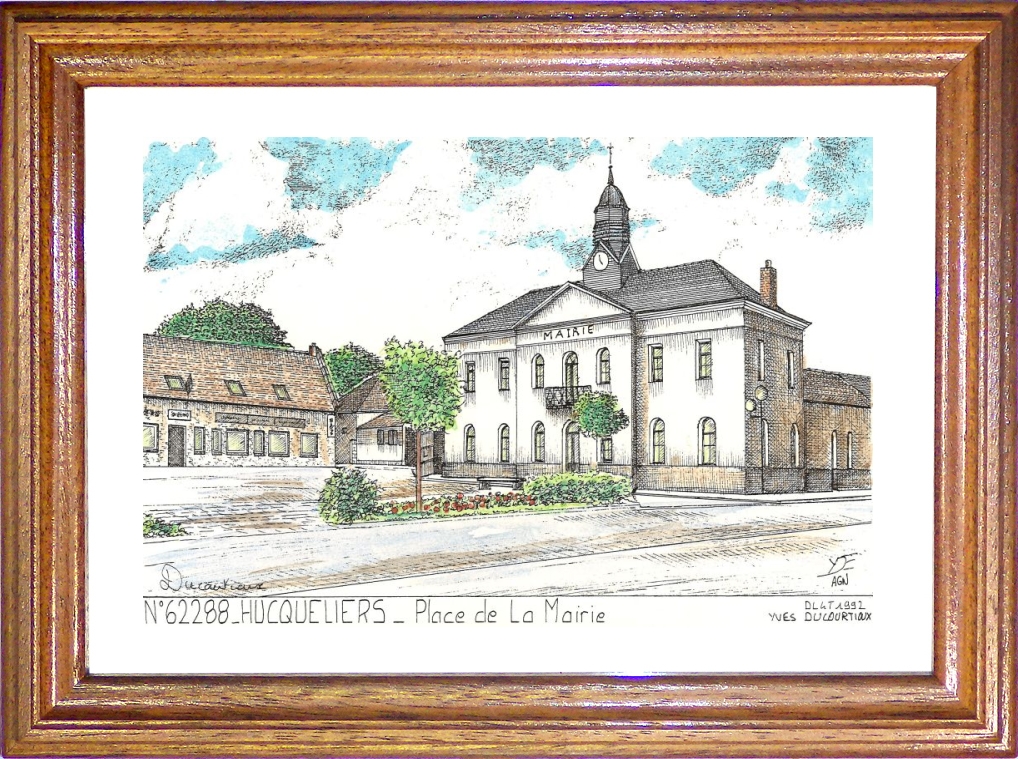 N 62288 - HUCQUELIERS - place de la mairie