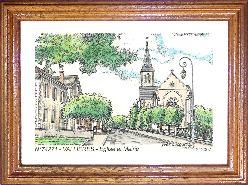 N 74271 - VALLIERES - glise et mairie