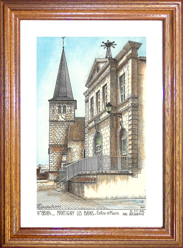 N 88184 - MARTIGNY LES BAINS - glise et mairie