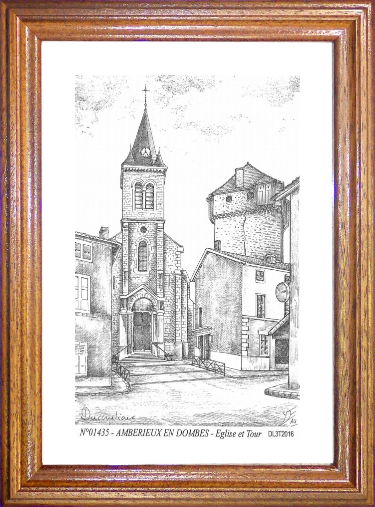 N 01435 - AMBERIEUX EN DOMBES - glise et tour