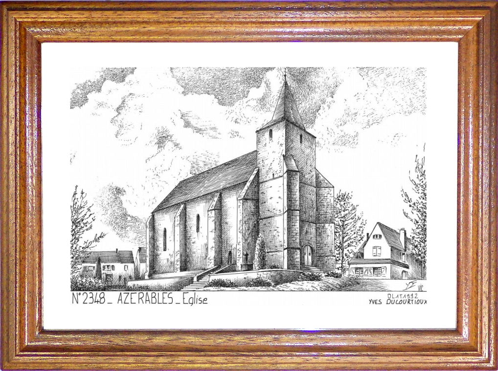 N 23048 - AZERABLES - glise