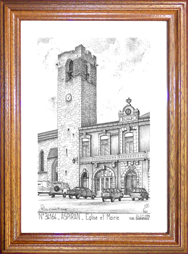 N 34164 - ASPIRAN - glise et mairie